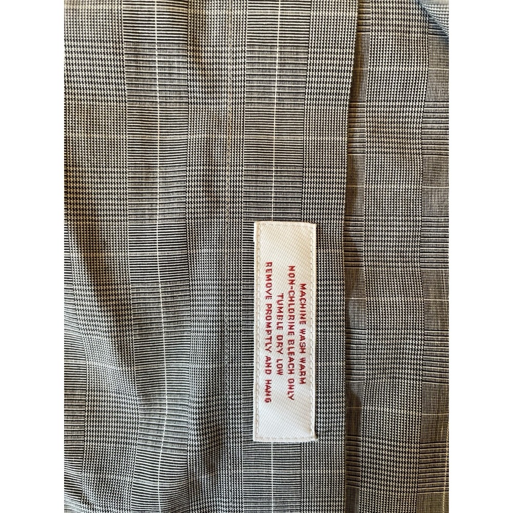 Brooks Brothers 346 Men's Dress Shirt 17.5 4/5 Grey Plaid Button Down Cotton - Picture 3 of 4
